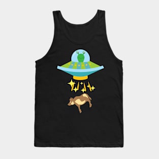 Alien in saucer Tank Top